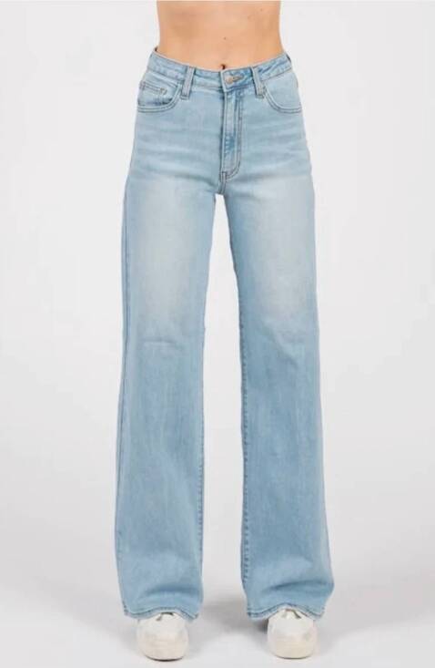 LETTER TO JULIET Denim - NEW LETTER TO JULIET rigid slouchy wide-leg jean in light denim